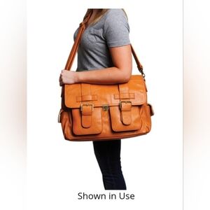 Epiphanie London Burnt Orange Leather Travel Camera Photography Bag